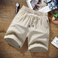 Zwarte Katoenen Linnen Shorts - Kai