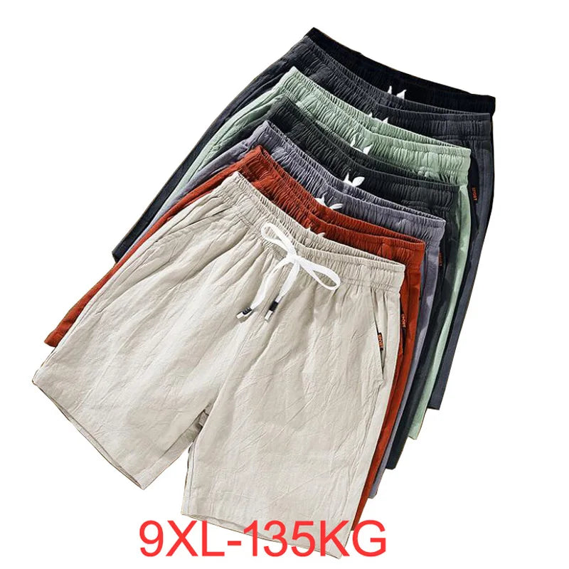 Zwarte Katoenen Linnen Shorts - Kai