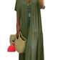 Khaki Effen Zomerjurk - Zara