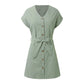 Rode V-Hals Casual Jurk - Scarlett