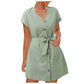 Rode V-Hals Casual Jurk - Scarlett