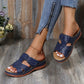 Zwarte Orthopedische Wig Sandalen - Vanessa