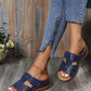 Zwarte Orthopedische Wig Sandalen - Vanessa