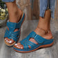 Zwarte Orthopedische Wig Sandalen - Vanessa