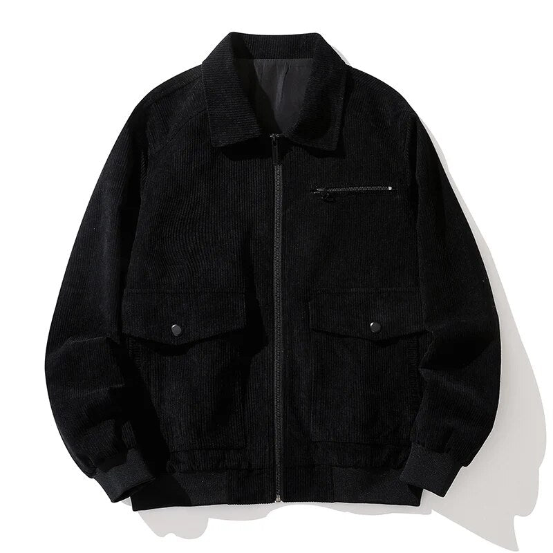 Chique Essentials: Strakke Rits Corduroy Jas
