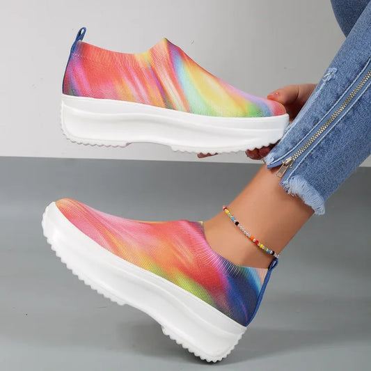 Vibrant BlockStride: Mesh Sneakers