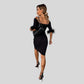 Isa - Roze Off-the-Shoulder Ribjurk met Verenrand