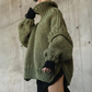 Hartverwarmende Elegantie: Luxe Katoenen Oversized Coltrui met Gedurfde Gelaagde Snit