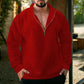 Max - Zwarte Heren Sweater met Halve Rits
