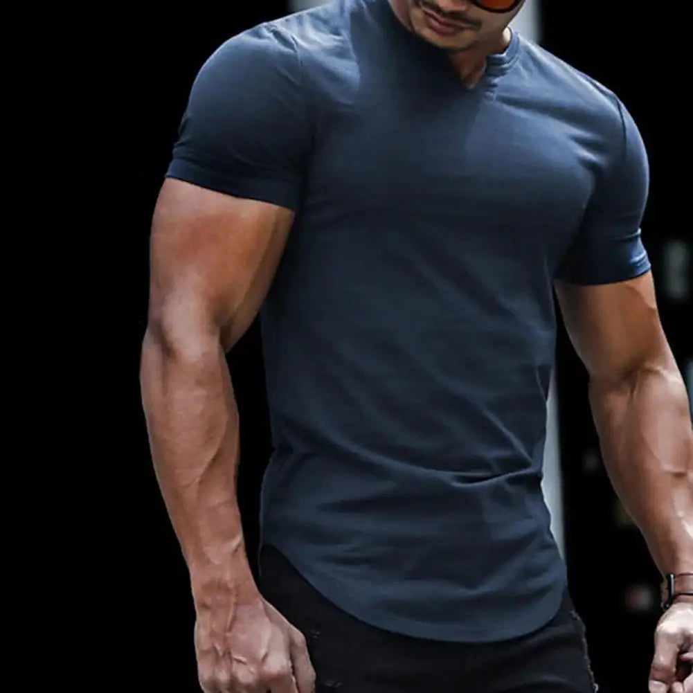 Robby - Navy Blauw V-hals T-shirt