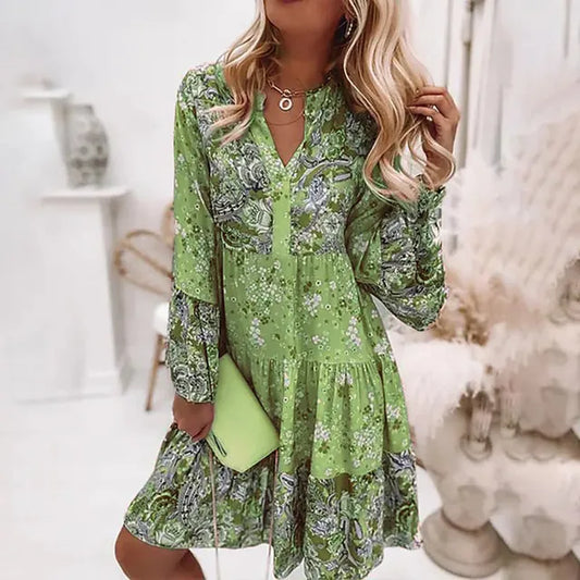 Arielle - Lichtblauwe Etnische Zomerjurk