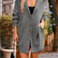Chique Streetwear Vest: Gehaakt Breiwerk, Geknoopte Zakken - Elegantie voor Herfst Winter