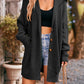Chique Streetwear Vest: Gehaakt Breiwerk, Geknoopte Zakken - Elegantie voor Herfst Winter