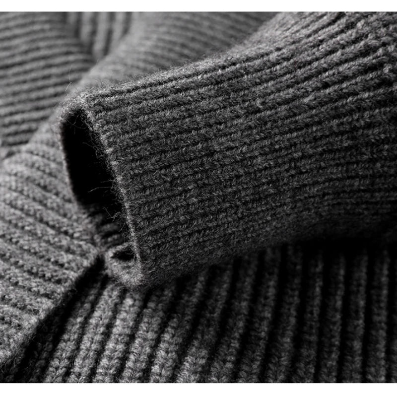 Strakke Heren V-Hals Polo Gebreide Trui Jas - Moeiteloze Stijl & Comfort