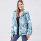 Tie-Dye Fleece Ritsjack: Chic & Knus Damesjack met Zakken