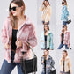 Tie-Dye Fleece Ritsjack: Chic & Knus Damesjack met Zakken