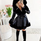 Elegante Winter Omhelzing: Lange Capuchonjas met Bont-Trim