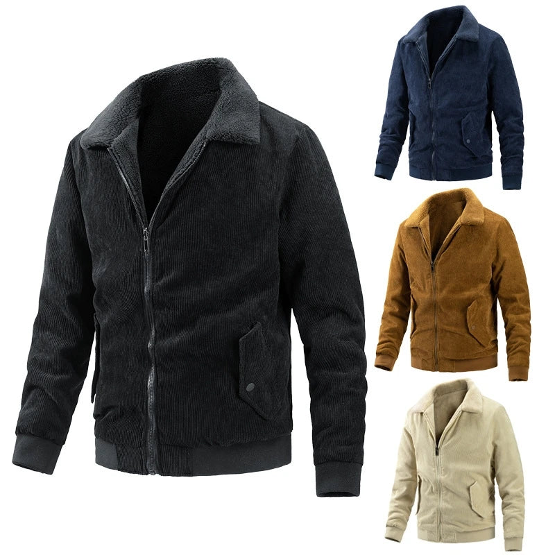 ComfyChic Heren Pluche Reversjas: Moeiteloze Stijl & Luxe Comfort