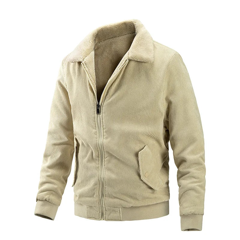 ComfyChic Heren Pluche Reversjas: Moeiteloze Stijl & Luxe Comfort
