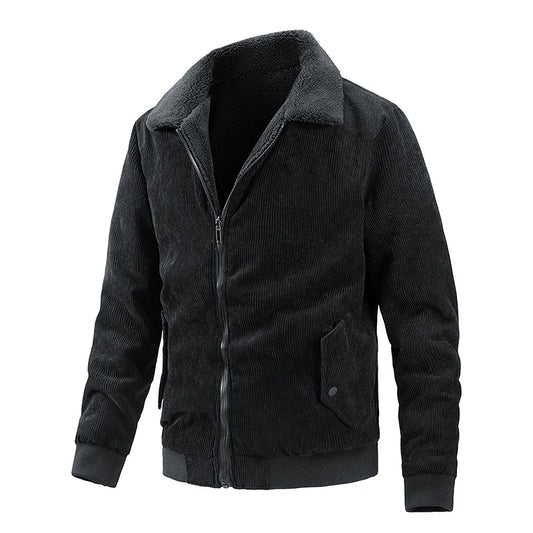 ComfyChic Heren Pluche Reversjas: Moeiteloze Stijl & Luxe Comfort