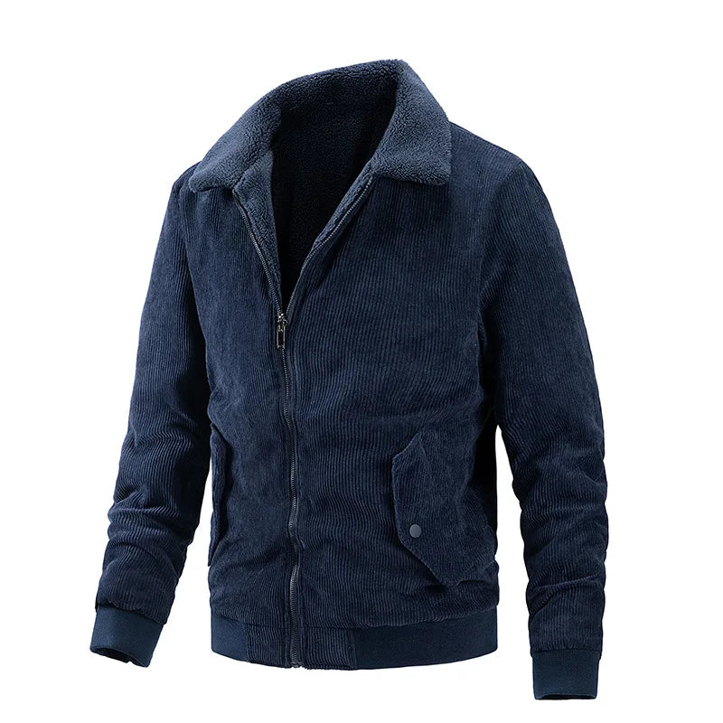 ComfyChic Heren Pluche Reversjas: Moeiteloze Stijl & Luxe Comfort