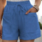 Chique Comfort: Casual Losvallende Shorts met Dubbele Zakken