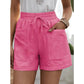 Chique Comfort: Casual Losvallende Shorts met Dubbele Zakken