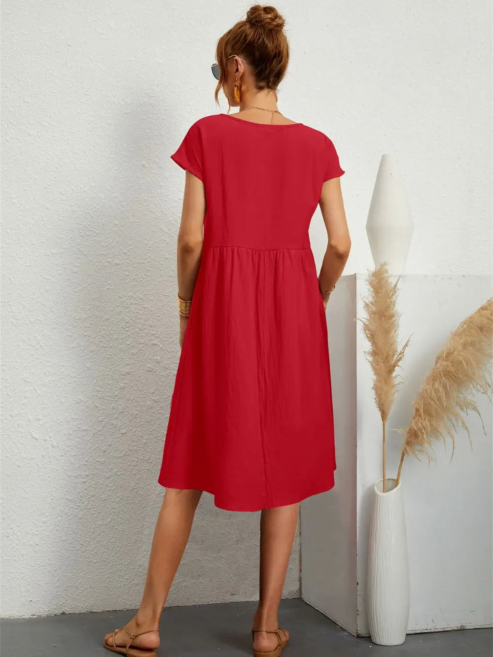 Blauw Vintage Vrijetijdsjurk - Hermine
