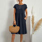 Blauw Vintage Vrijetijdsjurk - Hermine