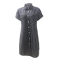 Blauwe Imitatie Denim Jurk - Charlotte