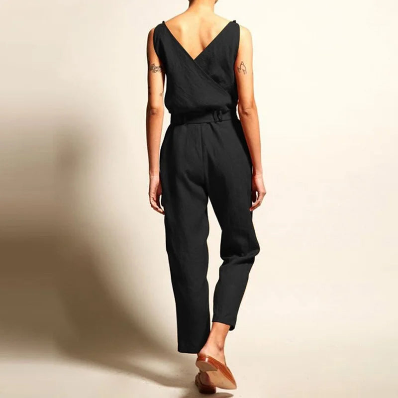 Evianna - Comfortabele Linnen Jumpsuit