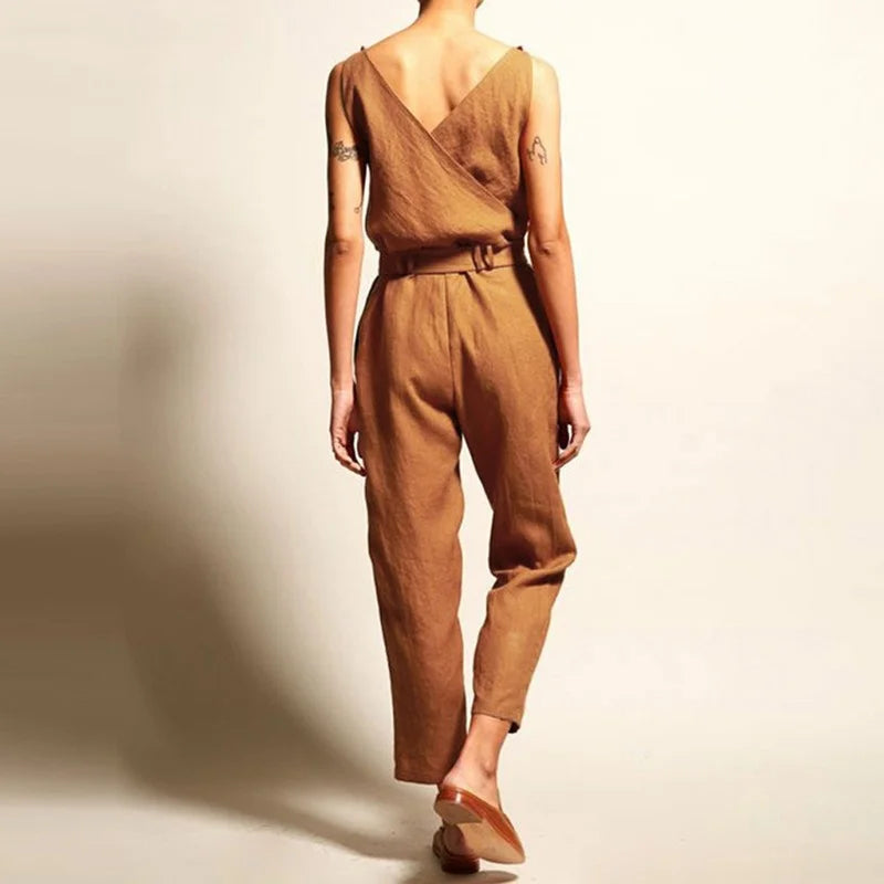Evianna - Comfortabele Linnen Jumpsuit