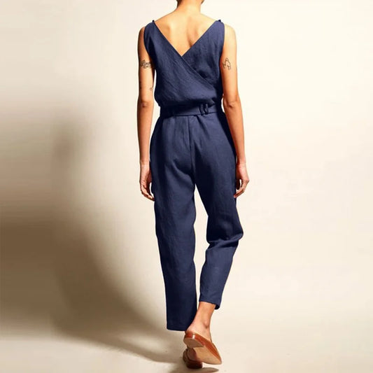 Evianna - Comfortabele Linnen Jumpsuit