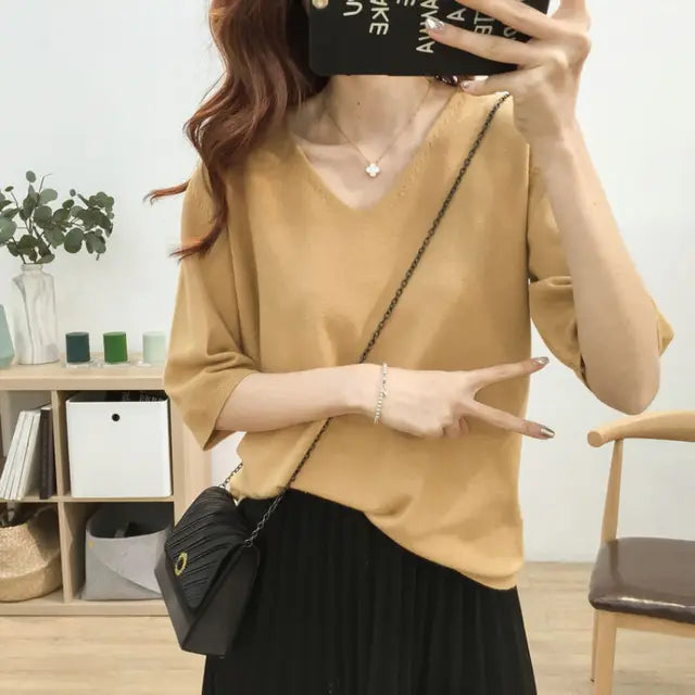 Abrikoos Dames Shirt - Mila