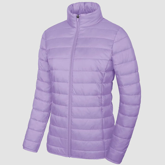 ChicQuilt: Elegante Dames Lichtgewicht Puffer - Gezellige, Ritssluiting Winter Elegantie