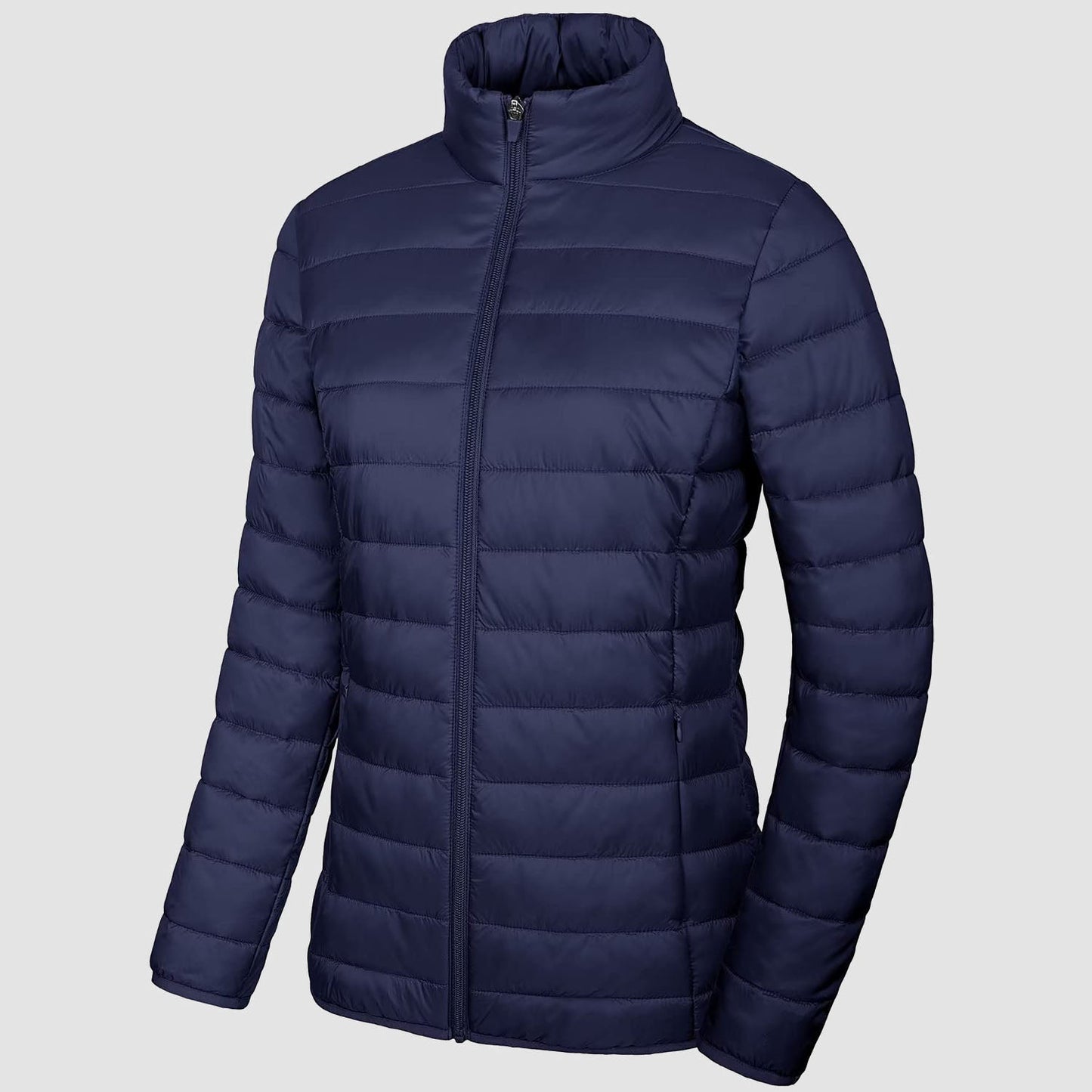ChicQuilt: Elegante Dames Lichtgewicht Puffer - Gezellige, Ritssluiting Winter Elegantie