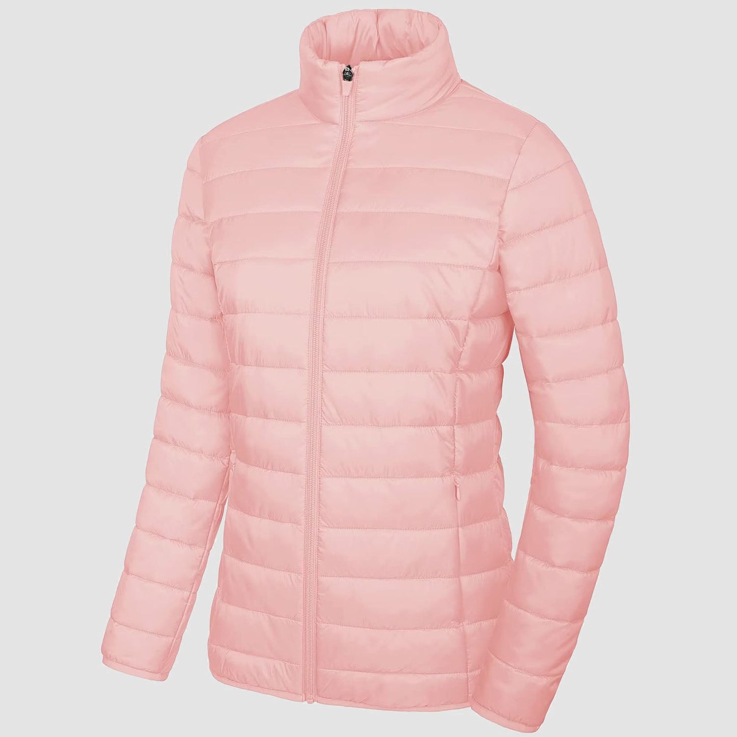 ChicQuilt: Elegante Dames Lichtgewicht Puffer - Gezellige, Ritssluiting Winter Elegantie