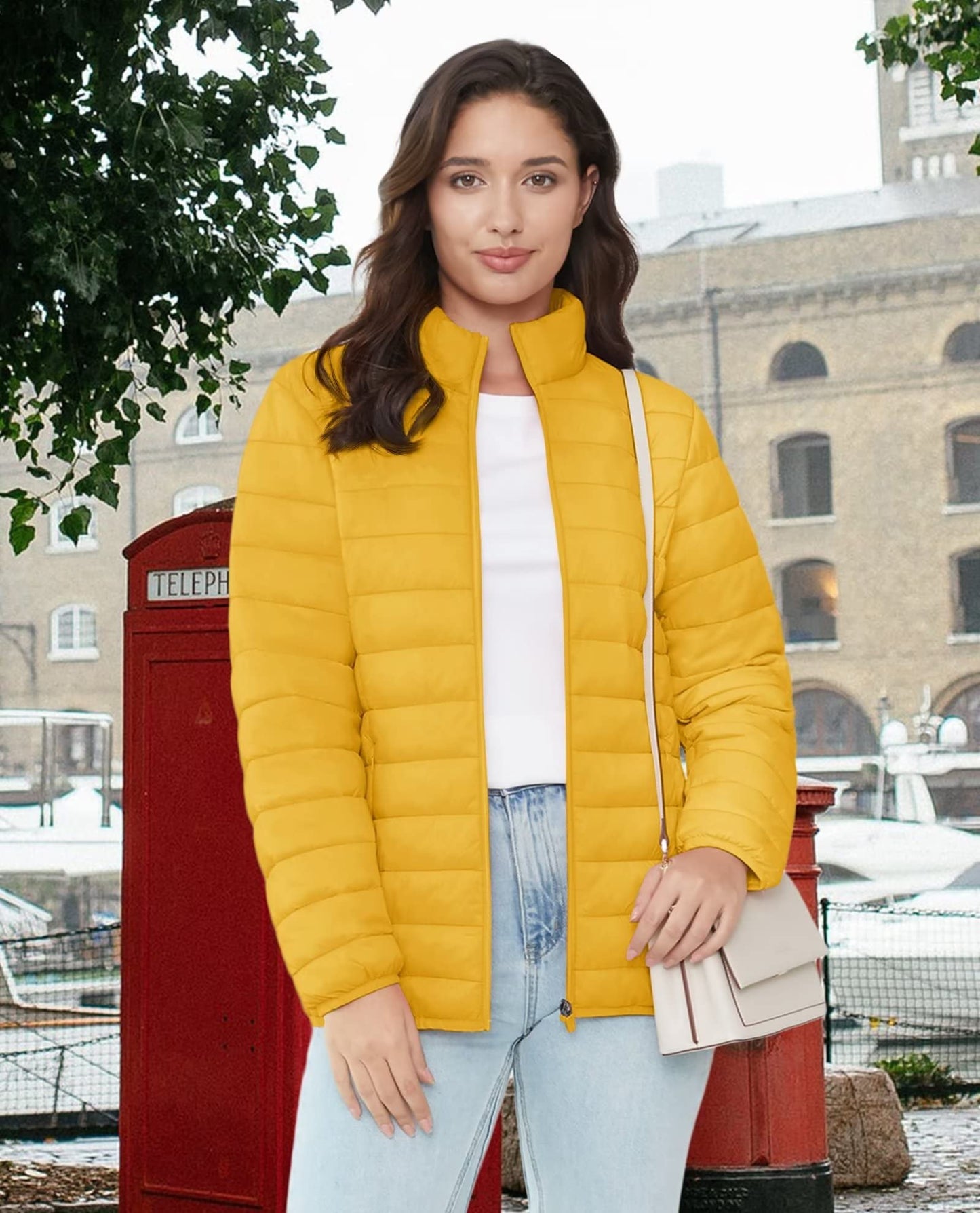 ChicQuilt: Elegante Dames Lichtgewicht Puffer - Gezellige, Ritssluiting Winter Elegantie