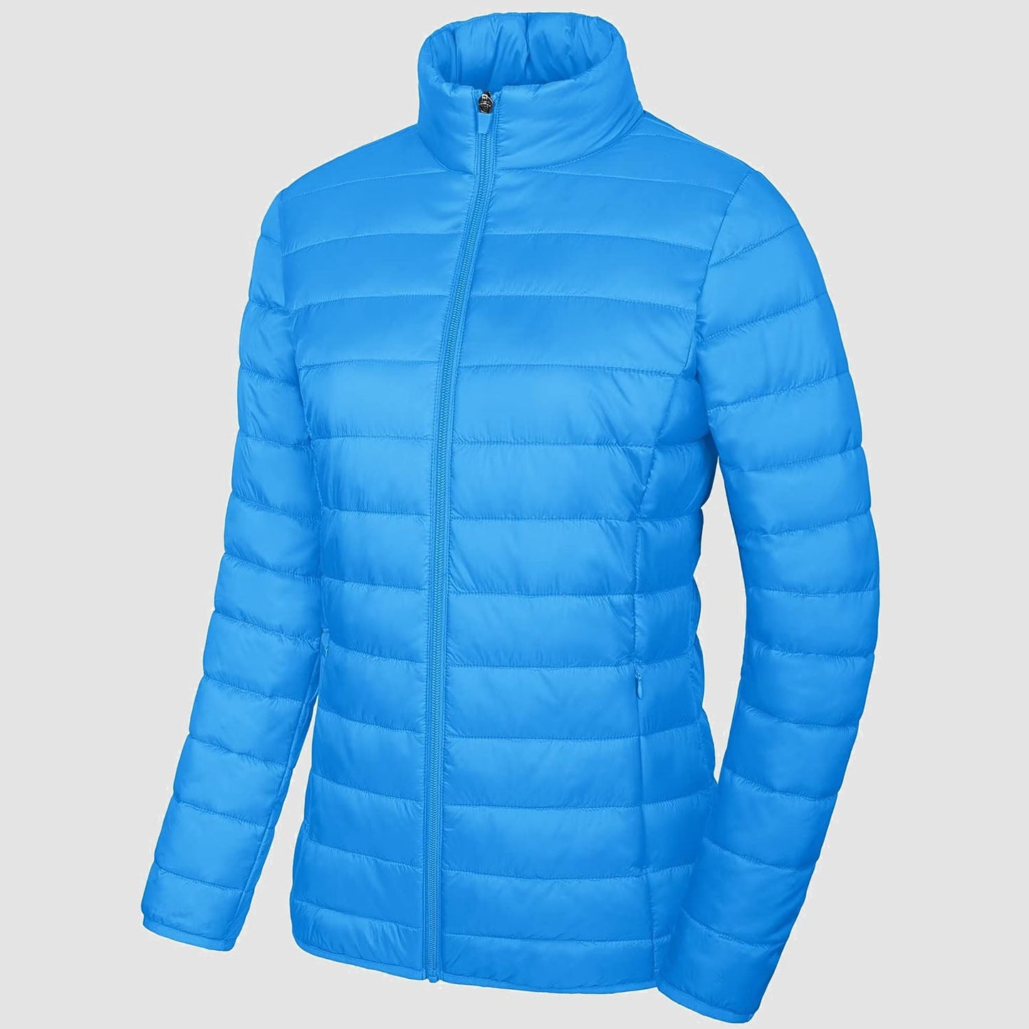 ChicQuilt: Elegante Dames Lichtgewicht Puffer - Gezellige, Ritssluiting Winter Elegantie