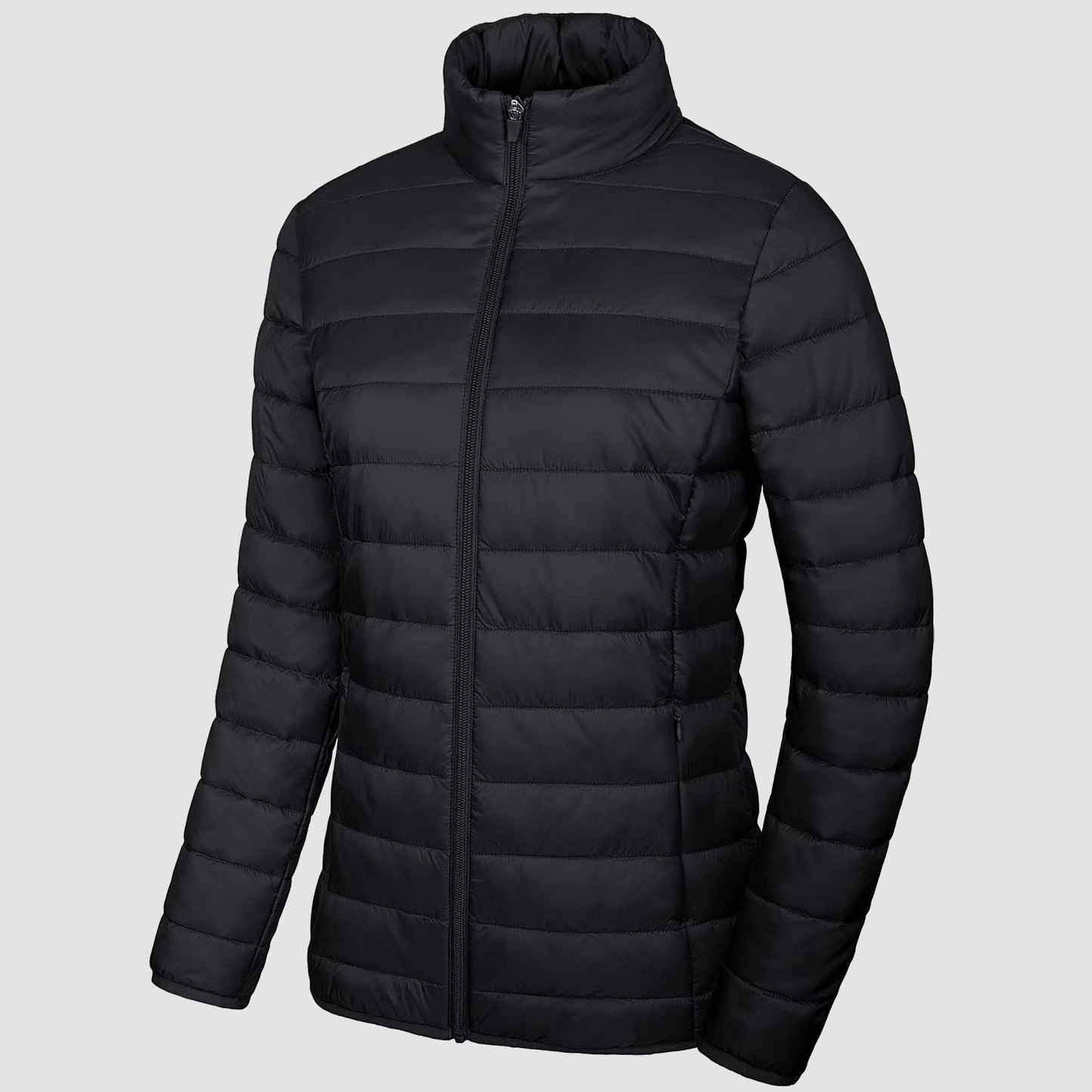 ChicQuilt: Elegante Dames Lichtgewicht Puffer - Gezellige, Ritssluiting Winter Elegantie