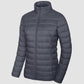 ChicQuilt: Elegante Dames Lichtgewicht Puffer - Gezellige, Ritssluiting Winter Elegantie