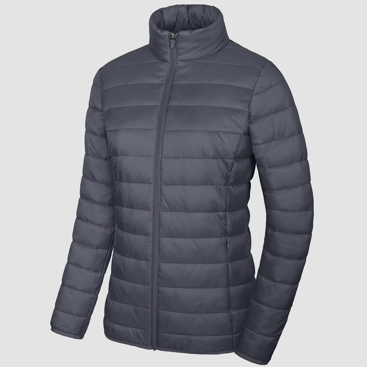 ChicQuilt: Elegante Dames Lichtgewicht Puffer - Gezellige, Ritssluiting Winter Elegantie
