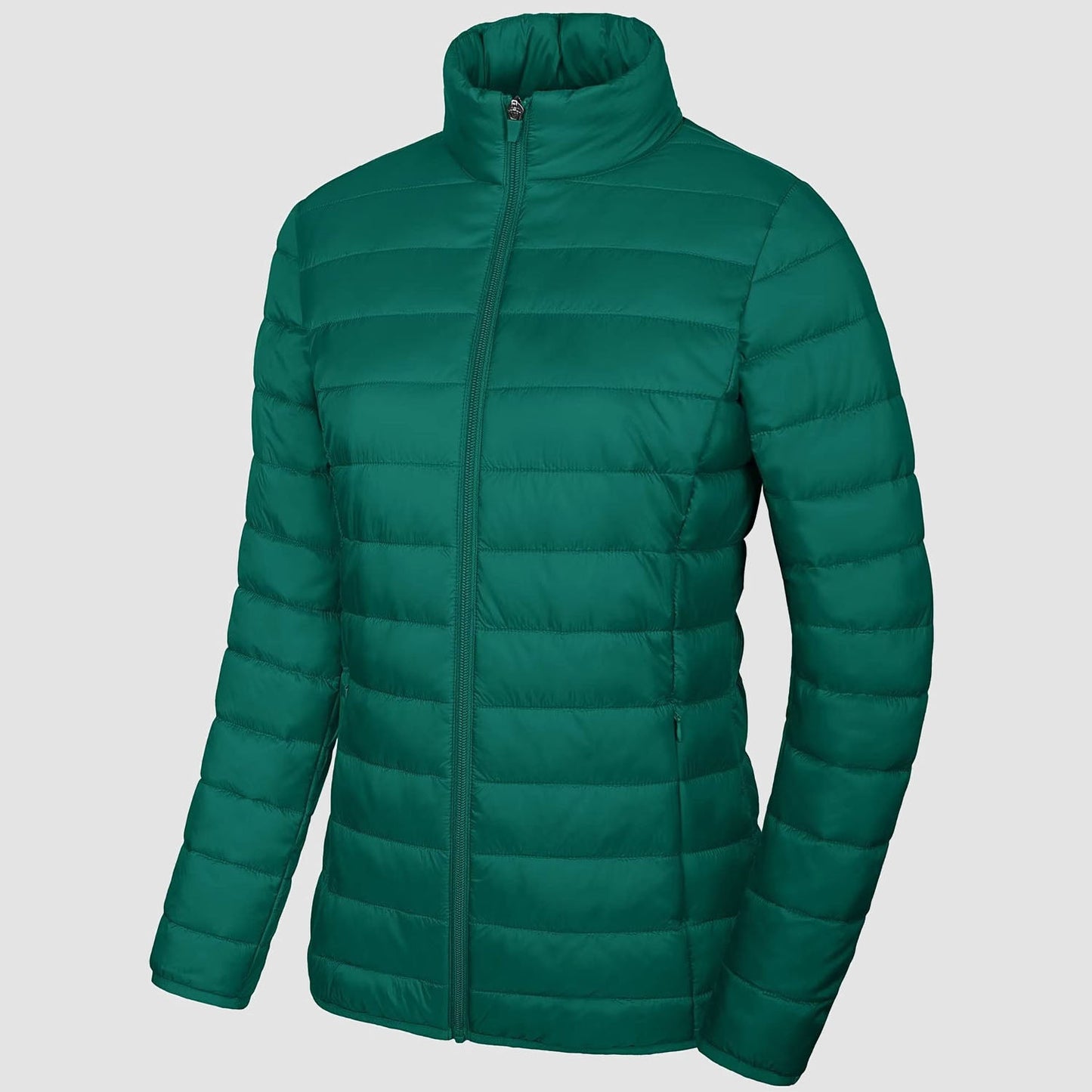 ChicQuilt: Elegante Dames Lichtgewicht Puffer - Gezellige, Ritssluiting Winter Elegantie