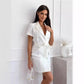 Cana - Witte Bodycon Blazerjurk