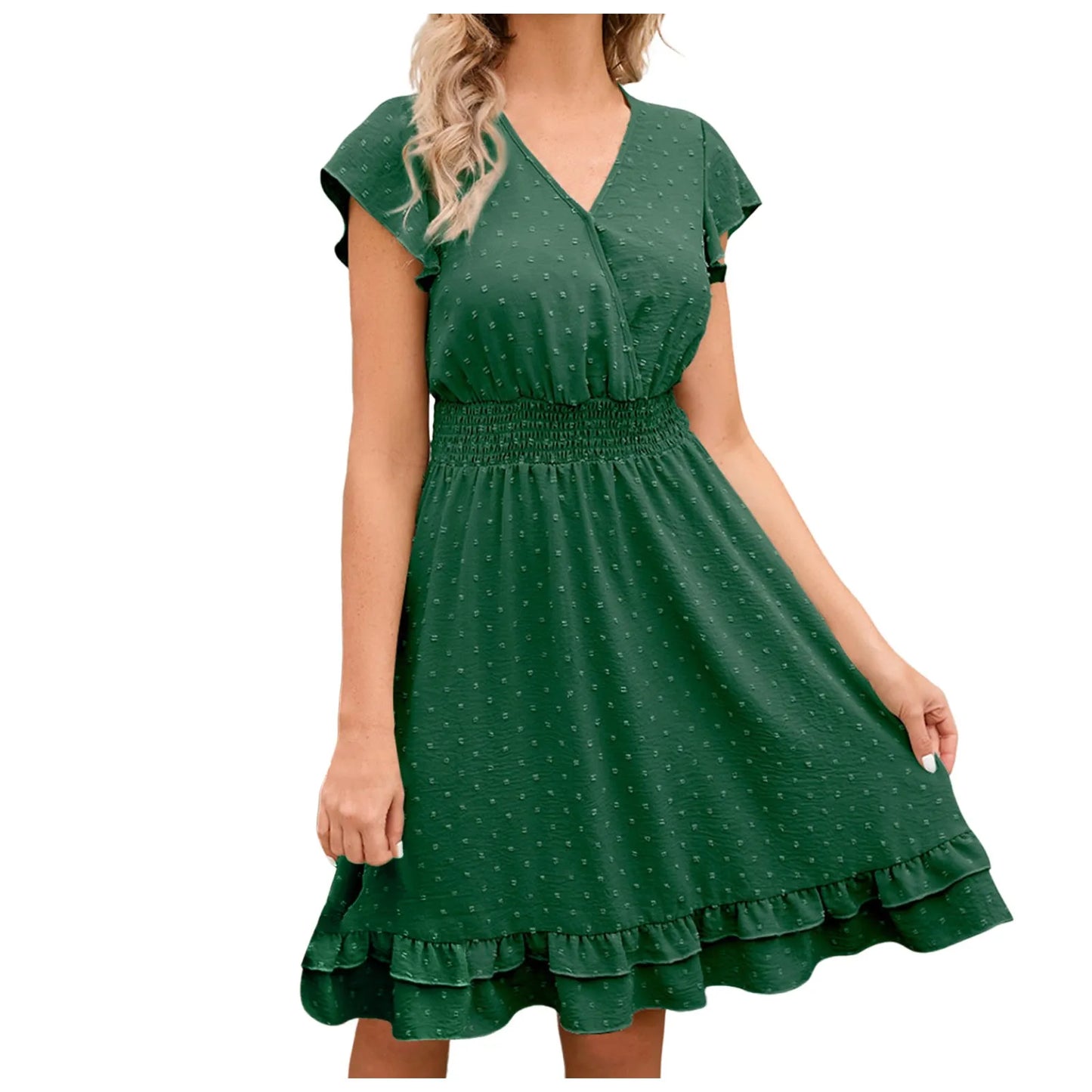 Blauwe Bloemen Midi-Jurk - Rebekah