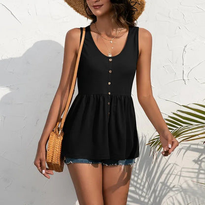 Sloane - Groene Peplum Tanktop