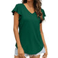 Evonne - Groene Zomerblouse met Ruchemouwen