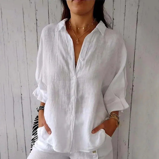 Witte Casual Vintage Blouse - Luna