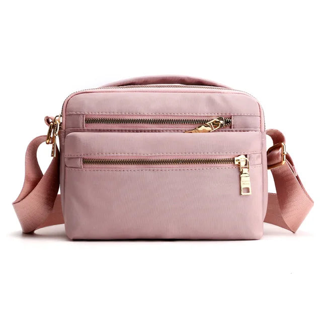 Roze Nylon Crossbody Tas - Roxana
