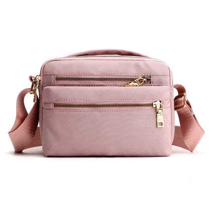 Roze Nylon Crossbody Tas - Roxana
